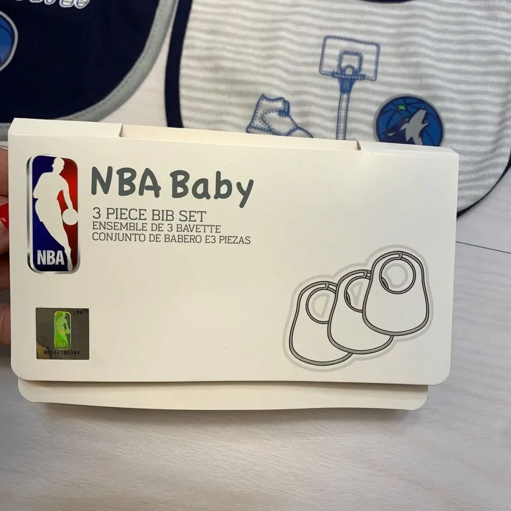 NBA Timberwolves Basketball Unisex Baby Bib Infant Newborn 3 Piece Set One Size